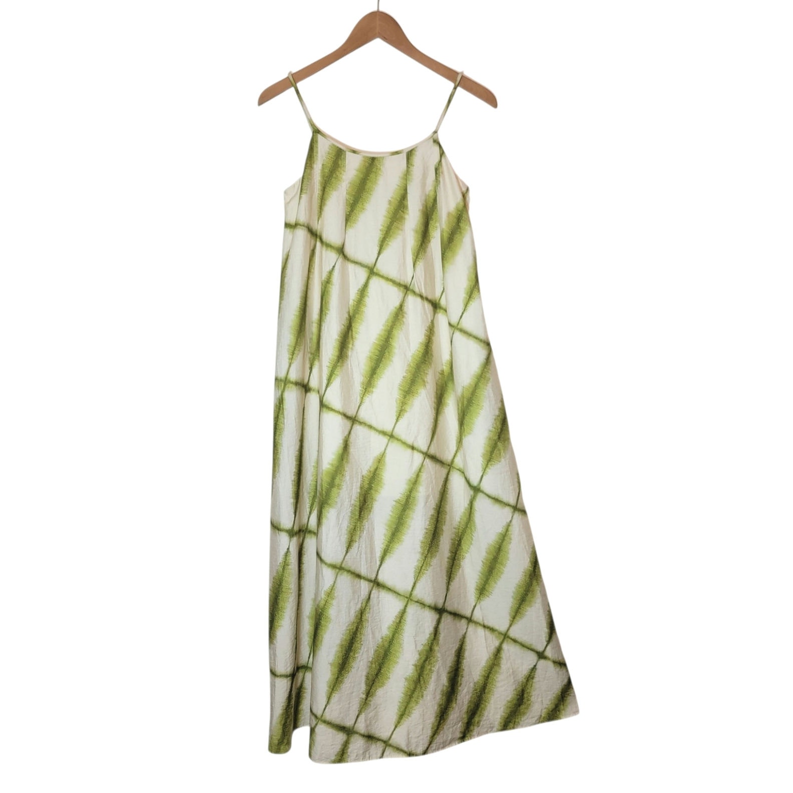 Urban Revivo Linen Blend Leaf Print Sleeveless Slip Maxi Dress Green Nwt Xs — image 4 of 8